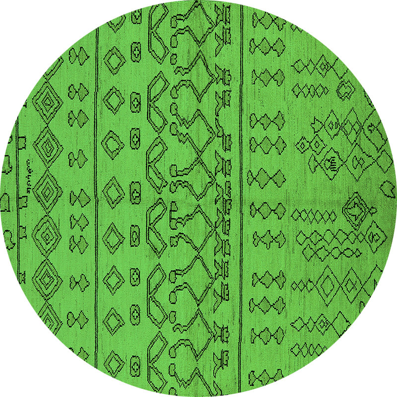 Tapis verts Mid-Century 1242, Rond 5 pi