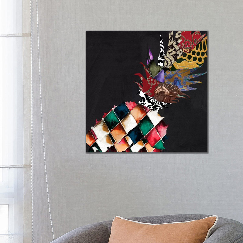 Pineapple Brocade II by Color Bakery - Wrapped Canvas Print, 66.04 cm H x 66.04 cm W x 1.91 cm D