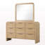 Poignées en métal en bois d'hévéa massif de style contemporain avec commode 1 pièce et tiroirs 9 pièces