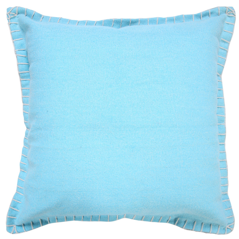 Housse de coussin Madison, 20 po x 20 po, Pillow Insert, Bleu vif