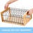 Vertical Clipboard Holder, 12 Slot Bamboo And Metal Clipboard Stand, Desk File Organizer Storage Rack For Home, Office, Classroom, No Assembly Required