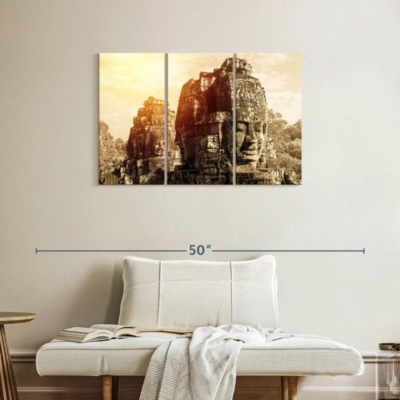 Adella, visages du temple Bayon, H 24 po x l 38 po