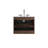 Modern Bathroom Vanity 24" - Walnut, Ceramic Sink, Silent & Elegant Vanity: Walnut With Functionality