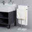 Porte-serviettes autoportant en T double avec base en marbre-129237812
