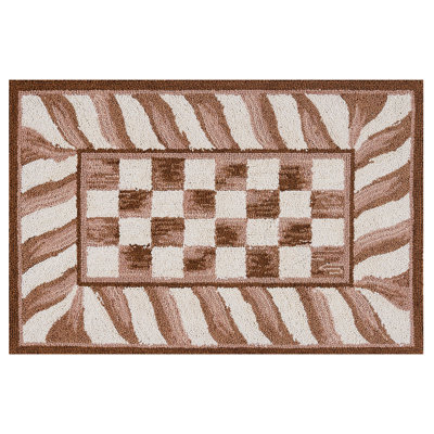 Mocha Check Rug