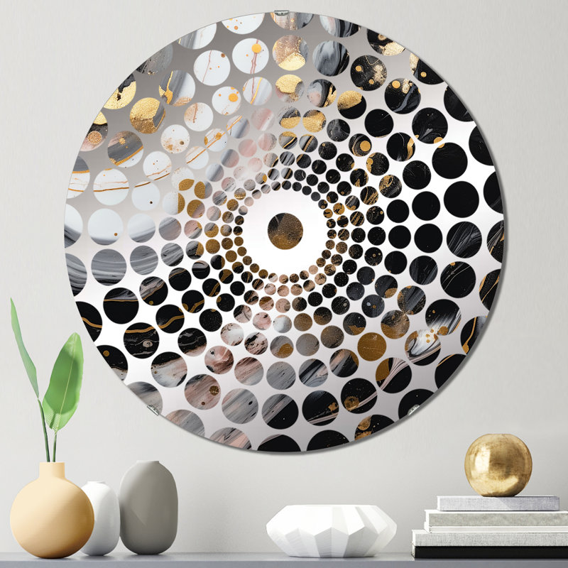 Butilone - Miroir décoratif à cercles concentriques, 23,6 po x 23,6 po