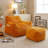 Comfy Lazy Bean Bag Chair with Armrests and Ottoman-118726063