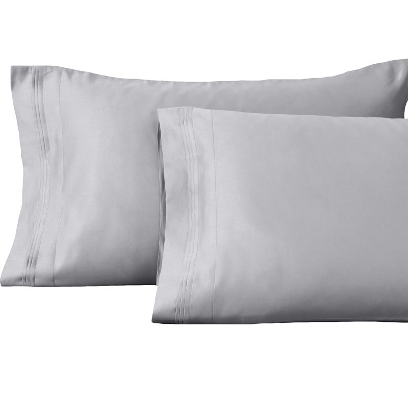 Tipton 1500 Thread Count Certified Egyptian Cotton Ultra-Luxury Pillowcase, Platinum, Standard