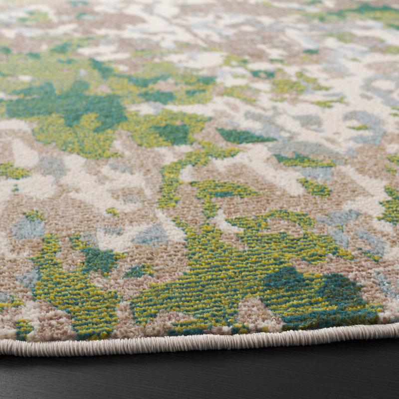 Monaco Performance Abstract Rug, Round 6'7"