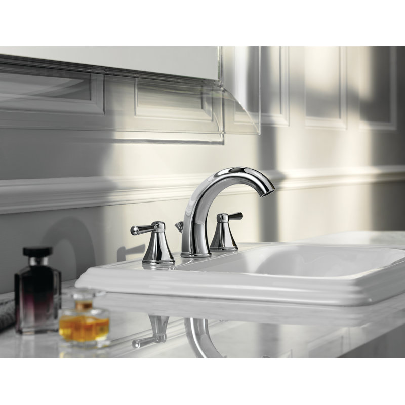 Silas® Widespread Bathroom Faucet with Drain Assembly, Polished Chrome