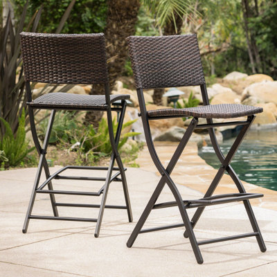 Patio Bar Chairs - , Weather Material 2 Foldable , Outdoor Of