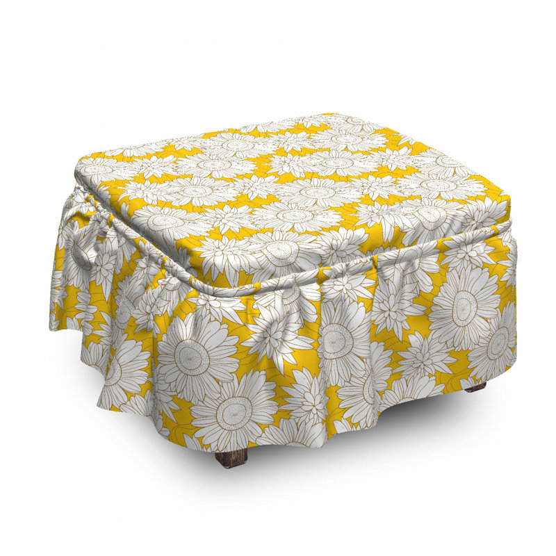 Housse pour repose-pieds chamomiles