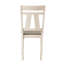 Table de salle à manger transitionnelle 5 pièces, table de finition gris craie, chaises rembourrées, table de salle à manger extensible 6 pièces de style chalet en bois massif avec finition-407673145