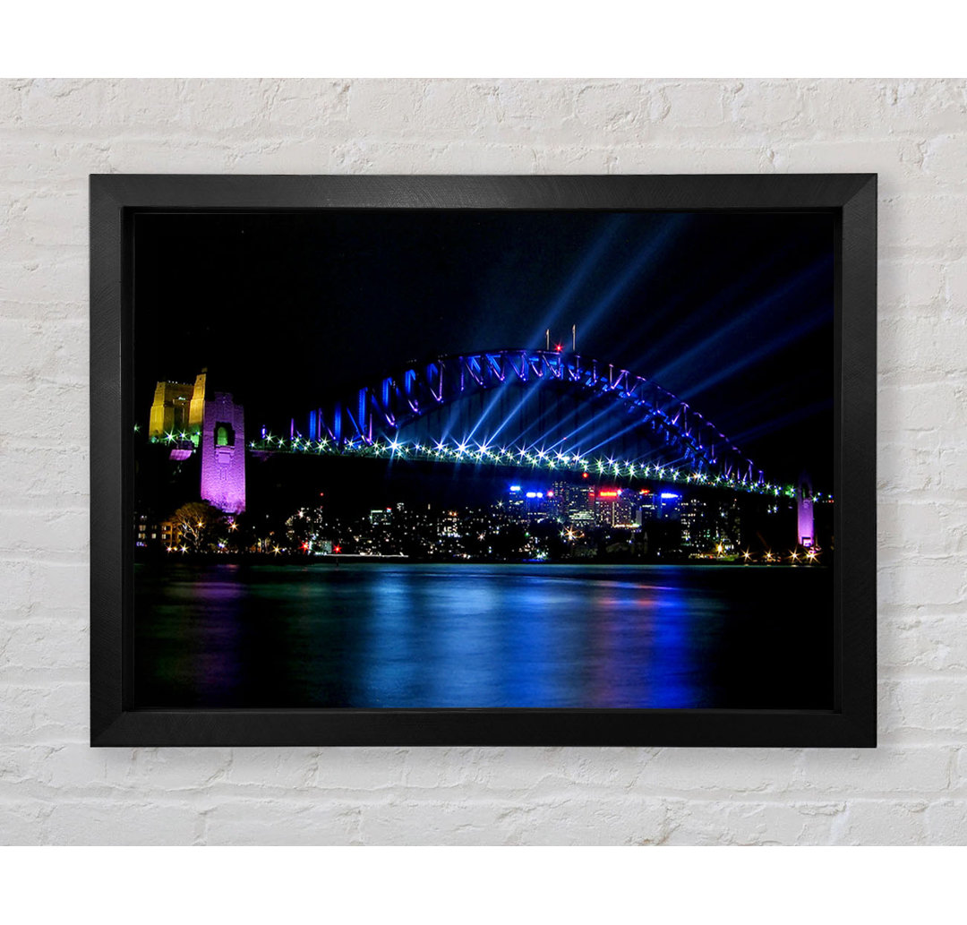 Sydney Harbour Bridge Blue Light - Einzelner Bilderrahmen Druck