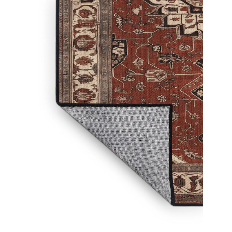 Tapis brun lavable à la machine, Rectangulaire 2 pi x 3 pi