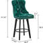 Velours moderne avec dossier à boutons, grand pour bistro, bar maison, îlot de cuisine - luxueuses chaises pivotantes, design, base