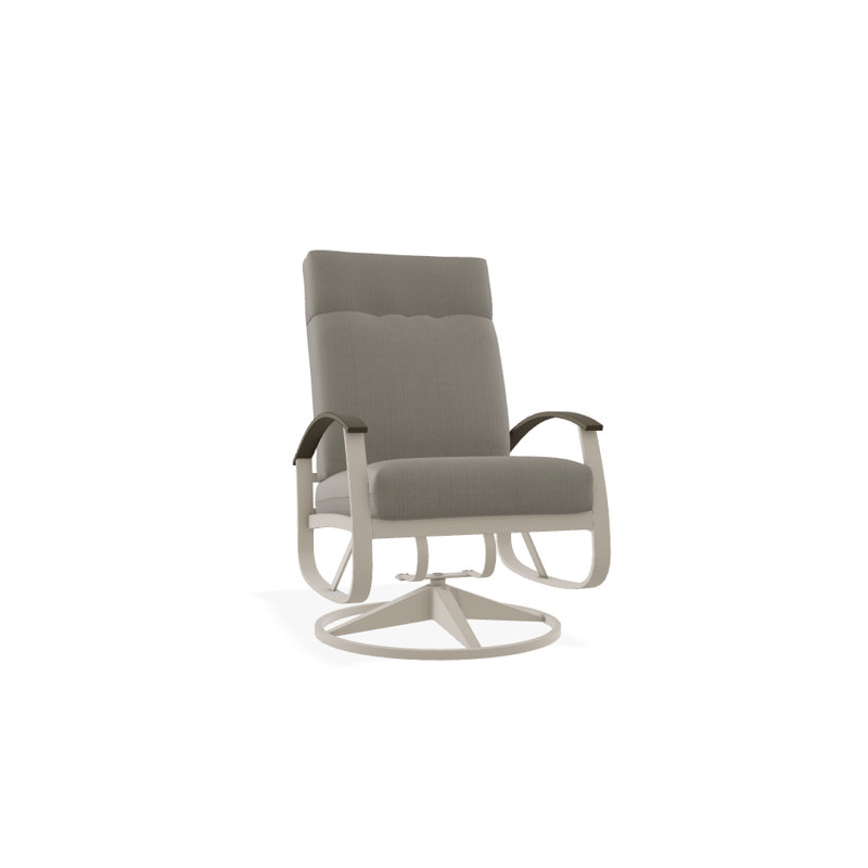 Belle Isle Outdoor Rocker Chair, Canvas Sapphire Blue Sunbrella, Beachwood P40, Textured Black