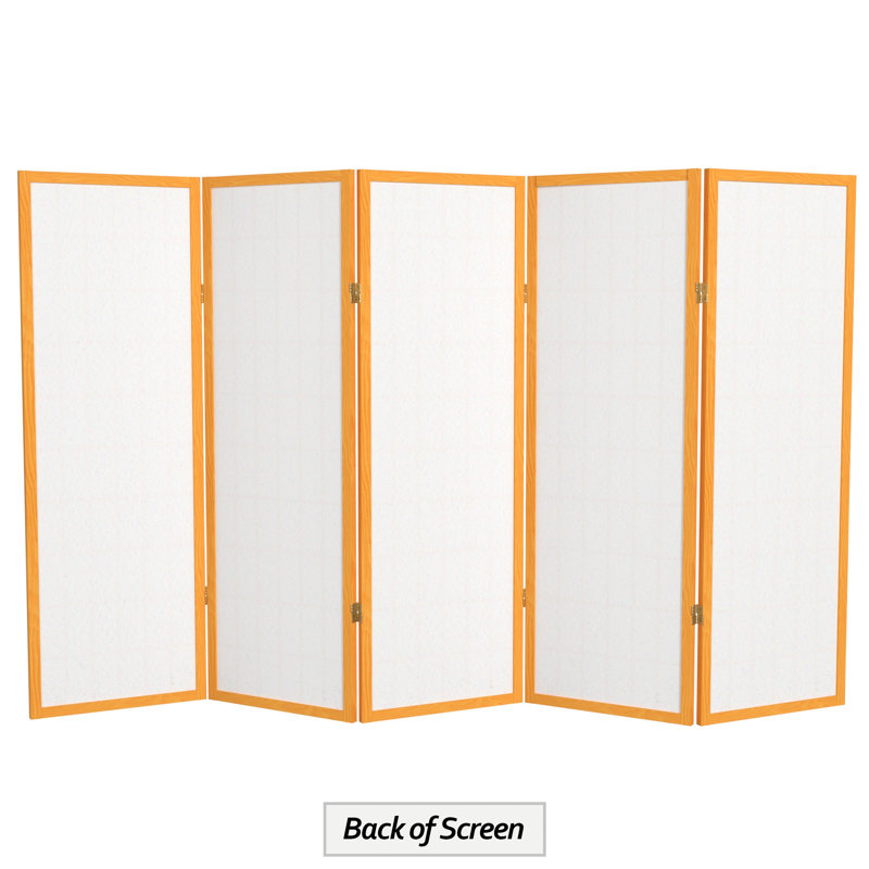 Écran court Shoji 50,75 "Alex, Miel, 5 panneaux