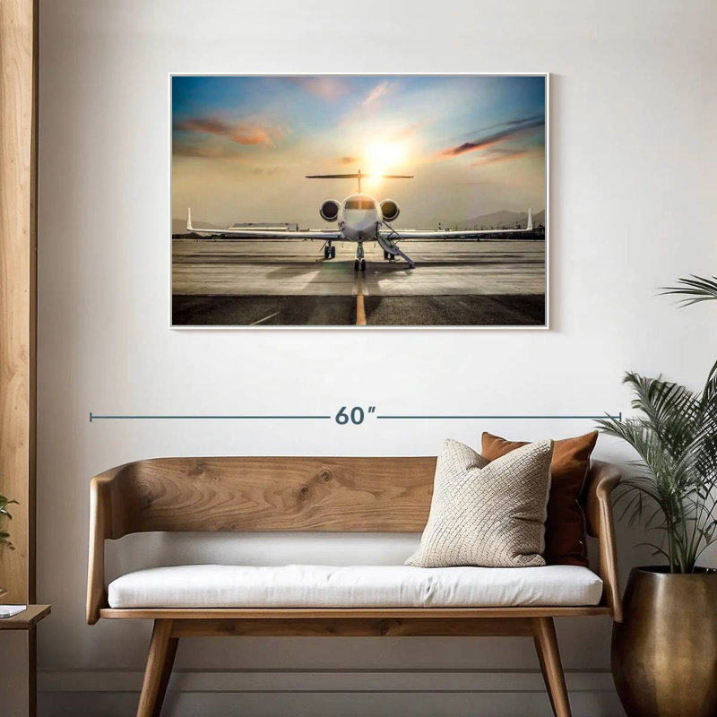 Private Aircraft, Floating Frame White, 43" X 29"