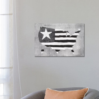 See The USA Americana BW by Melissa Averinos - Wrapped Canvas Print