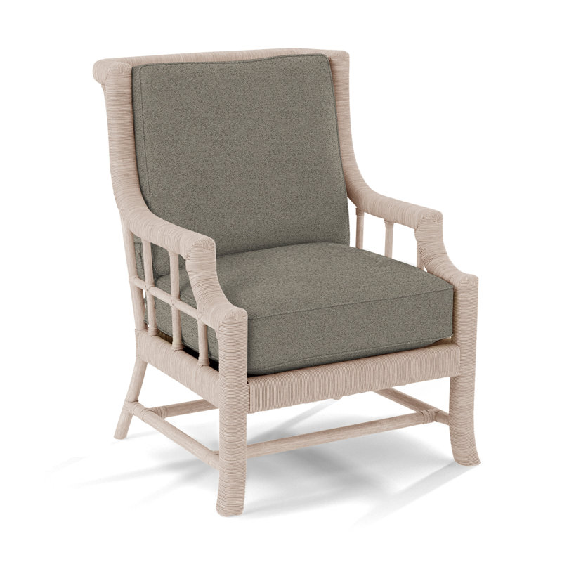 Lafayette Armchair, Bisque, White Performance Fabric; 0851-94