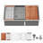 Undermount Double Bowl Workstation Kitchen Sink-122919461-129160740
