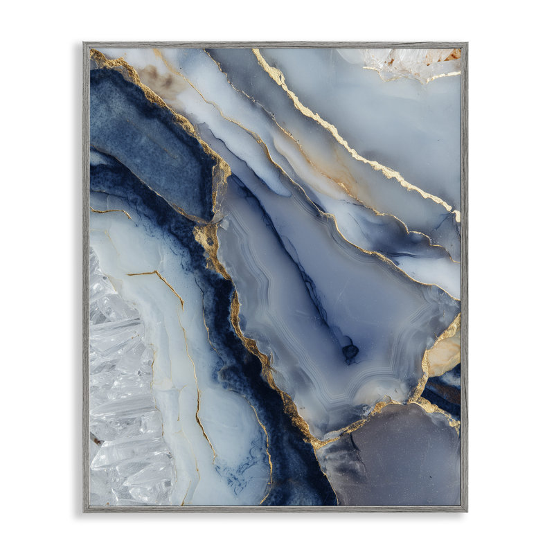 Giclée encadrée de cristal Twilight Cracks, design par Svetlana Aleynikova, H 30 po x l 24 po, Estampe numérique Farmhouse