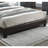Modern Brown 1Pc Full Size Bed Faux Leather Upholstered Bedframe Bedroom Furniture Adjustable Headboard-310097152