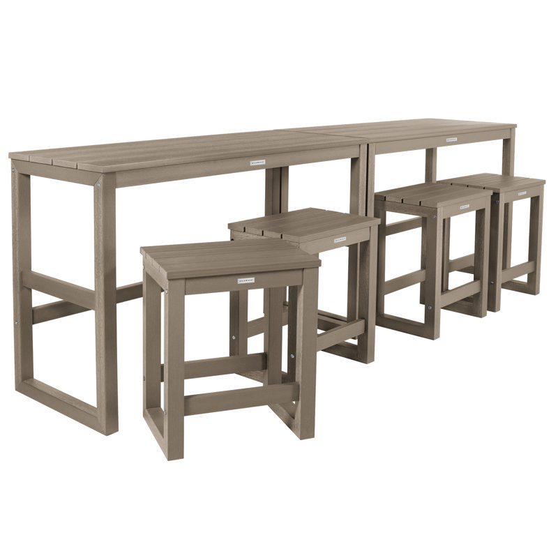 Ausbon 4 - Person Patio Dining Set with Rectangular Table, Woodland Brown