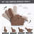 Brown PU Infinite Position Up To 350 LBS Power Lift Recliner Chair For Elderly, Heavy Duty Motion Mechanism With 8-Point Vibration Massage And Lumbar Heating, USB Charging Port, Cup Holders-1265488879