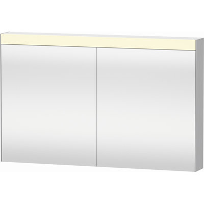 Surface Mount or Recessed Frameless 2 Door Medicine Cabinet with LED Lighting