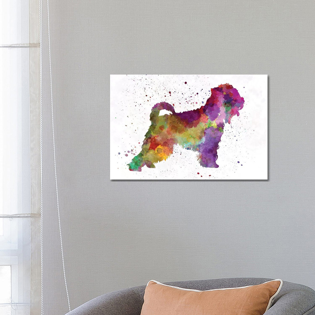 Irish Soft-Coated Wheaten Terrier In Watercolour by Paul Rommer - Wrapped Canvas Painting