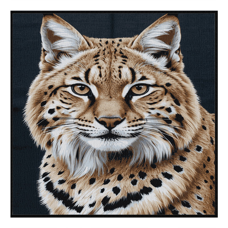  Tapis lavable Canadian Lynx Big Cats, Carré 7 pi