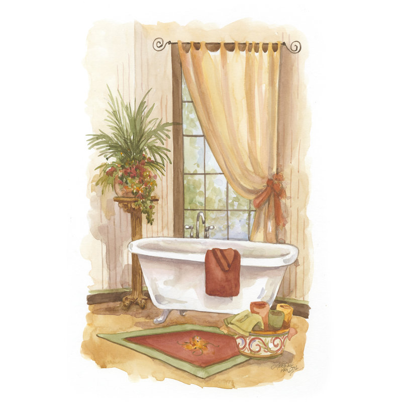 'Bath in Spice II' by Jerianne Van Dijk - Painting Print, 46cm H x 30cm W, Wrapped Canvas