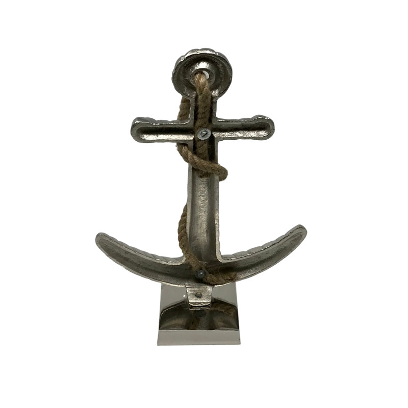 Figurine ancre d’aluminium moulé Burgoyne, Aluminium poli