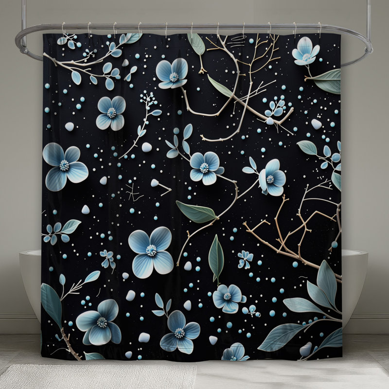 Rideau de douche Floral, L 70 po x H 72 po