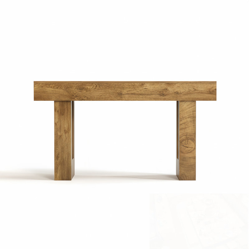 Rectangular wooden Mateus with study sled legs