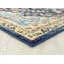 Tapis bleu à motif médaillon-26647254