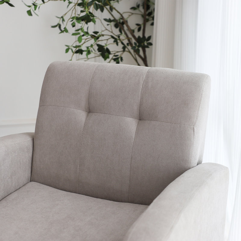 Fauteuil large Hille 27 po, Mélange de polyester brun clair