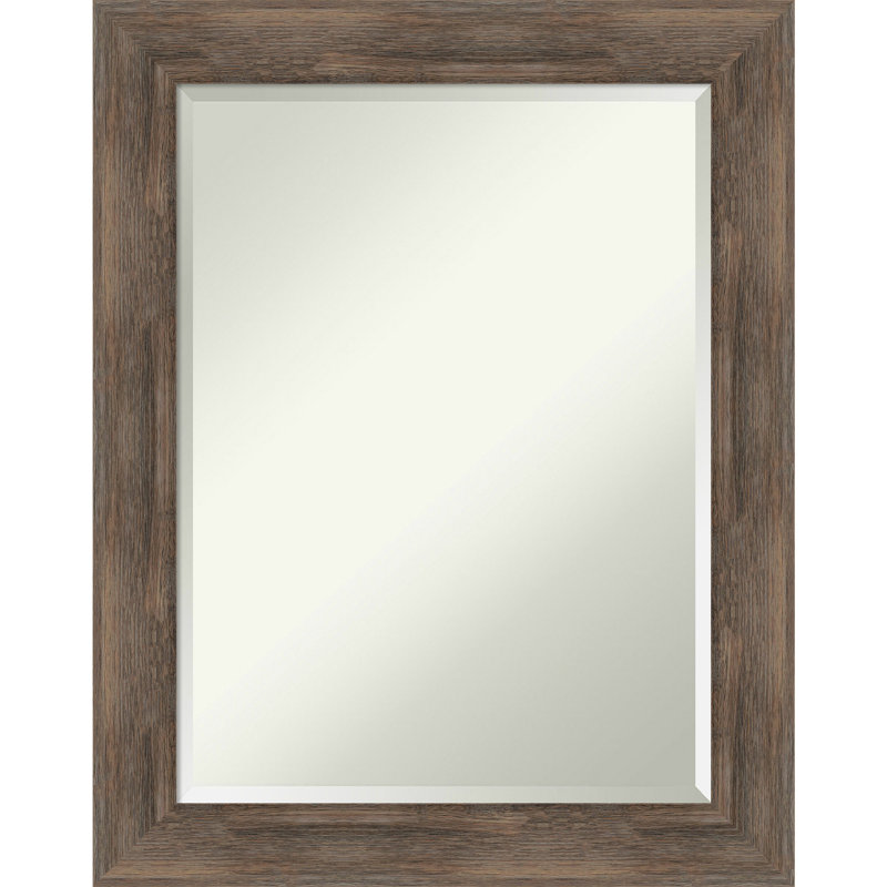 Miroir de salle de bain Jarid, Brun mat, 28,75 po x 22,75 po