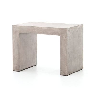 Almanza Rectangular Concrete Outdoor Side Table