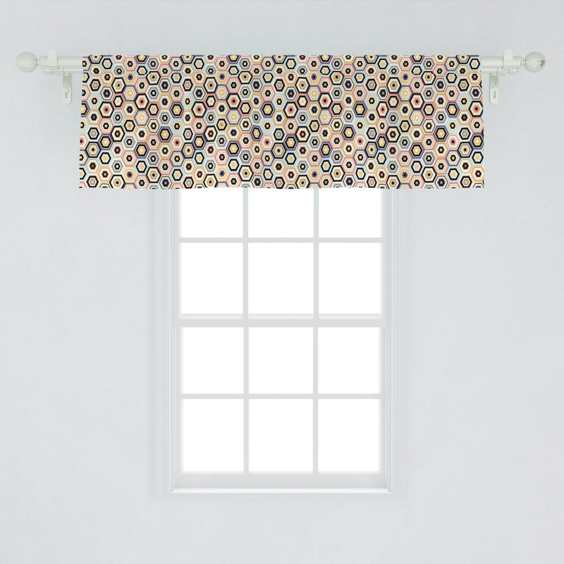 Geometric Tailored Window Valance