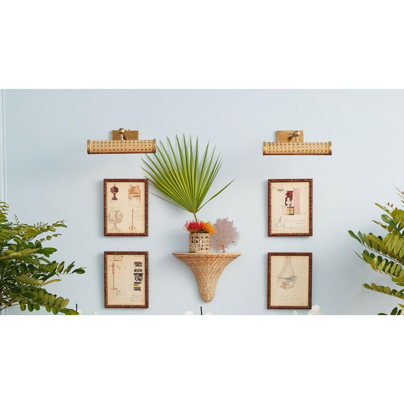 Amanda Lindroth Baytree Wicker Bracket, Cream/White