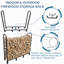 Support à bûches de 4,1 pi avec bûches d'extérieur robustes avec housse en tissu Oxford 600D résistant aux intempéries, support à bois intérieur / extérieur pour bois de chauffage
