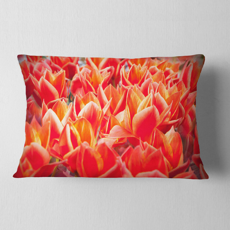 Coussin lombaire floral tulipe