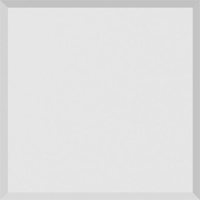 Rosette standard Sedgwick avec bord biseauté, H 6 po x l 6 po x p 0,5 po