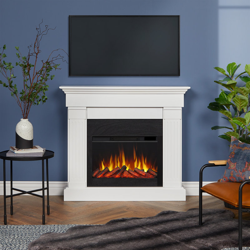 Foyer électrique mince 47 "Crawford par Real Flame, Blanc