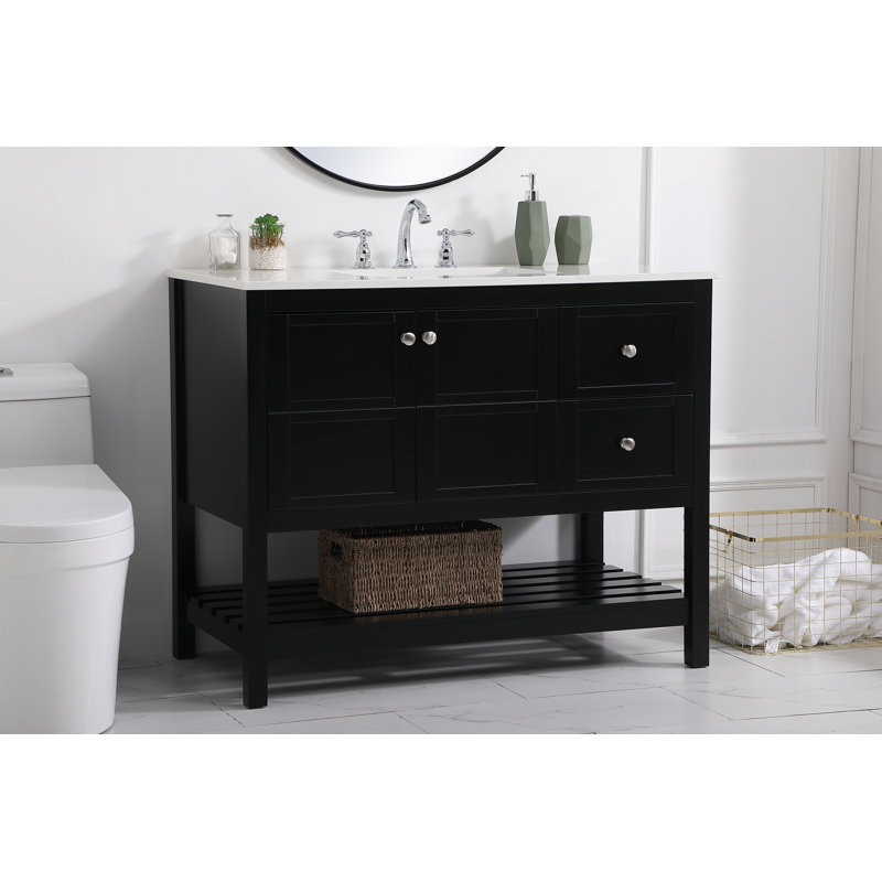 Ensemble de meuble-lavabo simple 42 po Krish, Noir