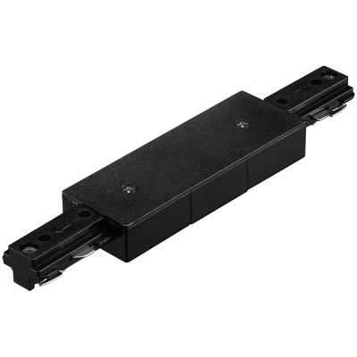 H Track Power Feedable I Connector, H Type Single Circuit 3-Wire-1 Track Lighting Kit, Black