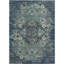 Tapis bleu marine à motif floral Mogos-69892534